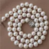 very pretty 10-11mm nature south sea white pearl necklace 18 inch230i