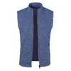 Men's Hoodies Waistcoat Male Stand Collar Tank Top Sweatshirt Men Vest Jacket Turtleneck Thin Fleece Cardigan Spring Autumn Sleeveless