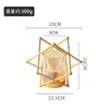 Decorative Flowers Light Luxury Metal Series Iron Art Nordic Style Minimalist INS Transparent Glass Vase Flower Ware Decoration