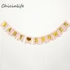 Hela ChicinLife 1Set Pink Lake Blue Baby Shower Banner Garland Kids Birthday Party Supplies Baby Shower Decoration Paper Bann242L