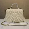 Designer schoudertas Marmont tas handtas crossbody luxe mode klassiek metallic logo leren tas clutch bakken portemonnee dames portemonnee