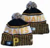 Pirates Bonnets Cap Pittsburgh Laine Chaud Sport Tricot Chapeau Hockey Équipe Nord-Américaine Rayé Sideline USA College Cuffed Pom Chapeaux Hommes Femmes