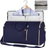Bolsas de lona para mujer, bolso de traje plegable de PU grande, capacidad de equipaje de mano, almacenamiento multifuncional de viaje