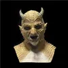 Feestmaskers Demon Masker Hoofddeksel Halloween Spel Maskerade Prop Horror 3D Realiteit Eng 230919