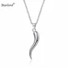 Pendanthalsband italienska hornhalsband 925 Sterling Silver 18 Kabelkedja Cornicello Cornetto Amulet Jewelry P13274B272B