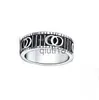 Bandringen Mode Heren Luxe Ontwerpers Bandringen Heren Dames Titanium Staal Gegraveerde Letter Patroon Liefhebbers Sieraden Smalle Ring Groot formaat x0920