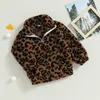 Jacken FOCUSNORM 3 7Y Winter Kleinkind Kinder Mädchen Junge Outwear Warme Fuzzy Langarm Leopard Vintage Print Reißverschluss Sweatshirt Jacke 230920