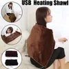 Blanket Heated Shawl Electric Heating Blanket Body Warmer USB Powered Seat Cushion Winter Plush Warm for Car Office Home 230920
