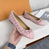 Ballet plat en cuir véritable chaussures designer femme mocassins chaussures habillées femme chaussures plates chaussures décontractées classique designer fête de mariage luxe velours saisonnier taille 34-42