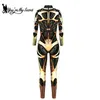 أزياء Catsuit Halloween Women Bodysuit Robot Punk Headon Punk Steampunk Sexy Slim Jumpsuit Catsplay Cosplay Complay