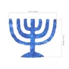 Candle Holders 50 Pcs Star Decorations Hanukkah Party Table Supplies Flash Ornaments Supply Non-woven Fabric Centerpiece