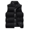 Gilet da uomo 2023 Giubbotti da uomo Gilet caldo senza maniche da uomo in cotone imbottito cappotti da uomo colletto alla coreana Gilet casual Abbigliamento L67