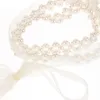 Belts Pearl Belt Bridal Sash Ribbon Women Dresses Wedding Accessory Gown Formal Bridesmaid Rhinestone