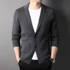 Jaquetas masculinas de alta qualidade nova marca designer clássico coreano moda malha cardigan jaquetas legais para homens estilo casual estilista casacos roupas masculinas j230920 j230920
