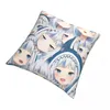 Pillow Gawr Gura Faces Funda de almohada Funda de poliéster suave Funda decorativa Manga Linda Funda para el hogar con cremallera 40 40 cm