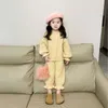 Ensembles de vêtements pour enfants, ensemble de vêtements tricotés pour filles, pull et pantalon Vintage de Style coréen, costume 2 pièces 230919