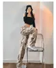 Damenhose s Y2k Cargo Pant Tie Dye Straight High Waist Vintage Casual Loose Babes Streetwear Hose 230919