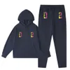 Sweats à capuche de haute qualité sport lettre décoration sweats à capuche hauts ensembles pantalons de sport jogger coton serviette broderie femmes polaire sweats à capuche