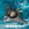 Electric RC Animals Mini WiFi RC Boat Six Links Real Time Transmission Underwater Camera Ship P O Video Visual Remote Control Shipboat Toys Kids 230920