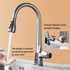 Mutfak muslukları lavabo akıllı sensör dijital ekran çekme musluğu temassız anahtar soğuk ve üç modlu çıkış havzası