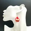 Boucles d'oreilles pendantes en forme de dessin animé pour femmes et filles, pendentif Animal, gâteau sucré, bijoux cadeau de fête de noël