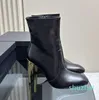 new women's shoes retro fashion versatile boots, can be worn all year round with gold high heels and high-quality branded shoes in multiple colors