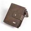 Wallets Anti Theft Brush Business Leather Thin And Short Men's Holders For Men Coin Purse