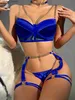 Sexy Set Ellolace Lingerie Met Kettingriem SexyPorn Ondergoed Vrouwen Body 6-delige Sensuele Erotische Sets Fijne Intieme Kousenband Sexy Outfit L230920