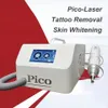 Ny ankomst bärbar tatuering avlägsnande och yag svart docka hudblekning pico laser picosekund laser tatuering borttagning maskin picolaser maskin