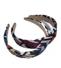 Double Letter Headband Internet Hot New Fashion Sponge Headband High Skull Top Female Wide Edge Hair Hoop Headdress