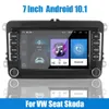 Rádio do carro android 10 1 reprodutor multimídia 1g 16g 7 Polegada para vw volkswagen assento skoda golf passat 2 din bluetooth wifi gps3075