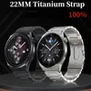 22mm Titanium Metal Strap For Huawei Watch 4/3/GT3 Pro Light Rostly Steel Wristband för Samsung Watch 3/S3/Amazfit Gtr/Stratos Metal Strap Accessories