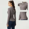 Lulule Yoga-jack voor dames, hardloopjack met volledige ritssluiting, sportkleding met ritssluiting, Flim Fit-workouttops