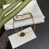 Braccialetti firmati 23ss per donna Gioielli con etichetta ovale in resina nera Braccialetti con ciondoli di alta qualità Confezione inclusa Regalo preferito