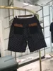 Xinxinbuy homens mulheres designer denim shorts calça letras duplas jacquard letras primavera verão carta casual preto azul XS-2XL