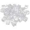 Jarrones 200 PCS Mini flores Hielo simulado Cubos falsos transparentes Po Artificial Reutilizable Acrílico