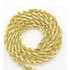 Collana da uomo con maglie a catena in corda con taglio a diamante SPESSORE 7 mm placcato oro giallo 10k 24 305x