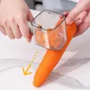 Fruit Vegetable Tools Kitchen Gadget Stainless Steel Single Head Peeler and Long Handle Creative with Storage 230919