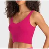 lu-54 Gymkleding Tanktops voor dames U-rug camis Yoga Align Sportondergoed Schokbestendig Hardlopen Fitness Beha met hoge sterkte Gewatteerd vest