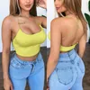 Tanques femininos Mulheres Summerhalter Strap Colete Sexy Backless Crop Tops Clubwear Strapless Bras 46D