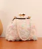 Sacos de noite Puro estilo de casamento artesanal flores moda beading bolsa de mão bolsas femininas bolsas corrente mulheres ombro crossbody