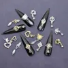 Nail Art Decorations 10Pcs 3D Dangle Nail Charms Nail Jewelry Rhinestones Heart Pearl Crystal Gems For Nail Art Decorations Metal Luxury Nail Charms 230919