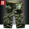 Women's Pants Capris Men's Thin Loose Workwear Shorts Multi Pocket Split Mid Pants Cotton Casual Camo Capris Summer Cargo Pants 230919