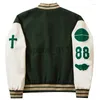 Kurtki męskie kurtki męskie Hip hop hafteryjacket college harajuku mody baseball płaszcze baseballowe Unisexvintage Letterman Varsity kurtka dla mężczyzn x0920