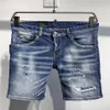 Jeans de marque à la mode pour hommes, vêtements d'été en Europe et en amérique, shorts en jean de haute qualité, processus de meulage à la main, 2021, A0368-1244d