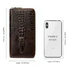 Wallets Mens Wallet Luxury Designer Purse Money Clutch Male Crocodile Pattern Brand Slot Leather Bag For Men