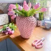 Vases Design Strawberry Ceramic Vase Nordic Creative Artistic Luxury Flower Arrangement Pot Ornaments Garden Home Decor