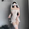 Set sexy Cosplay Sposa Costumi del partito del sesso Abito da sposa in pizzo Donne Lingerie sexy Uniforme Sensuale Gioco di ruolo Coppie Gioco Tentazione Outfit L230920