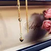 Chains Necklace For Jewelry Making18K Solid Double O Chain Yellow Rose Real Gold JewelryAU750Women Strong Gloss Gift222f