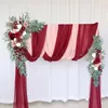 Juldekorationer Yan Dusty Rose Wedding Arch Flower Swag Arrangemang för landsceremoni Floral Garland Mottagning Bakgrund Dekoration 230919